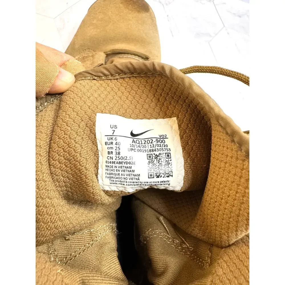 Nike Boots SFB Field 2 Coyote Brown Size 7 Suede 8